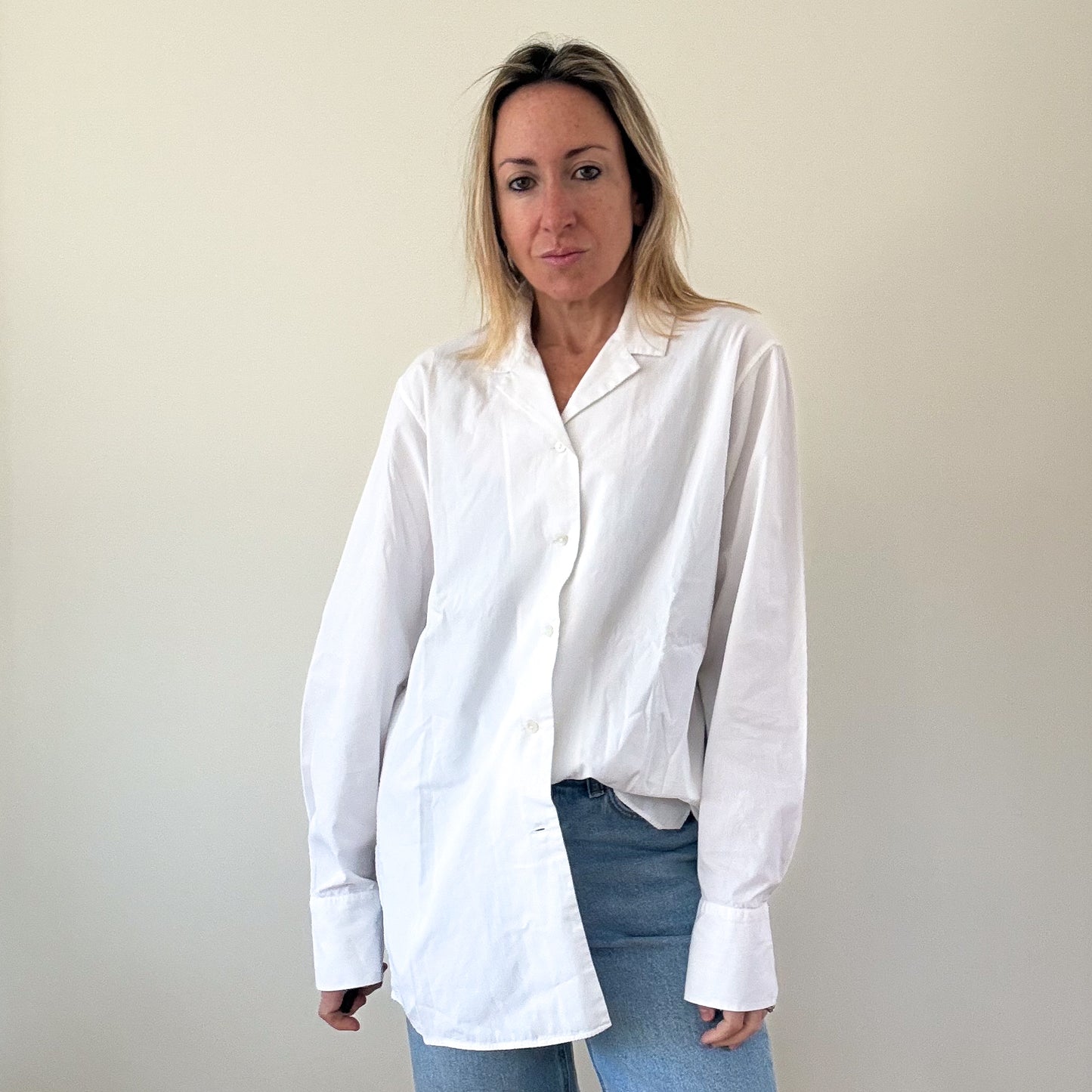Jil Sander White Cotton Shirt - Size 14