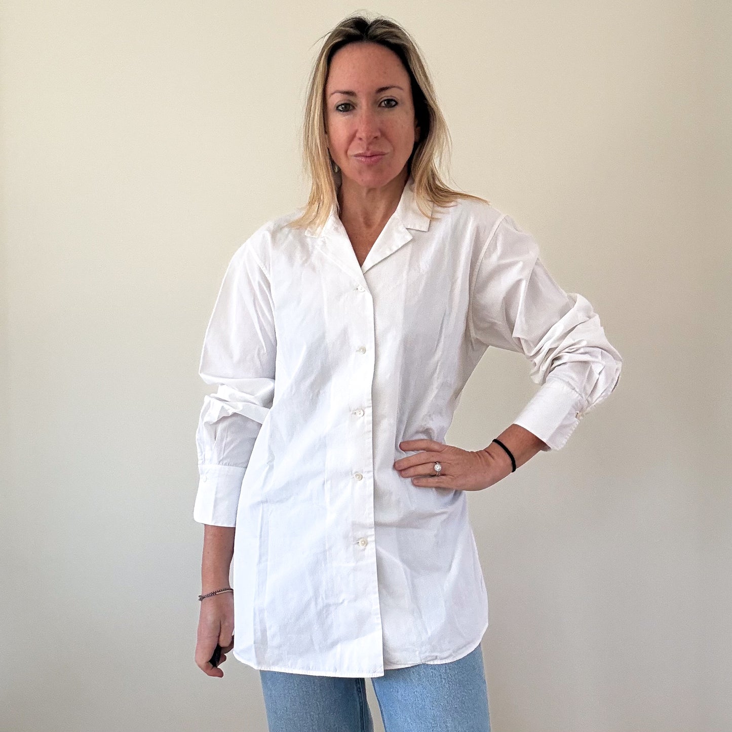 Jil Sander White Cotton Shirt - Size 14