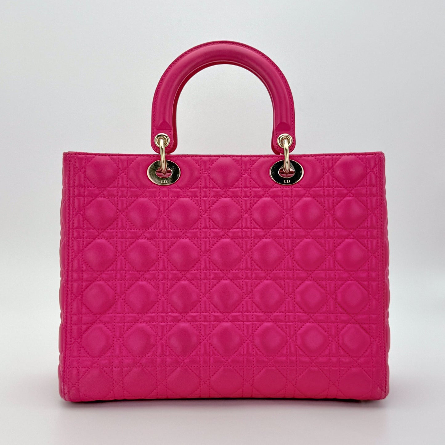 Lady Dior Large Quilted Leather Tote