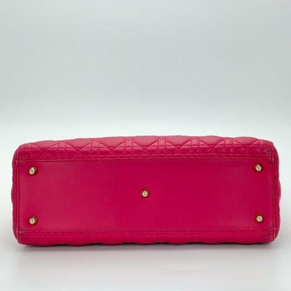 Lady Dior Large Quilted Leather Tote
