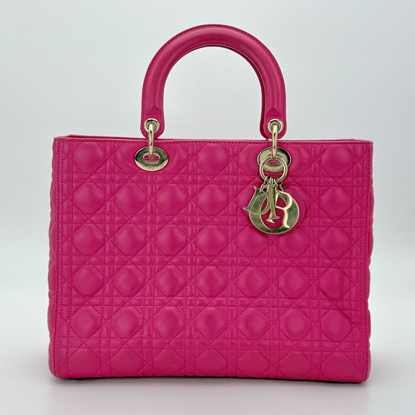 Lady Dior Large Quilted Leather Tote