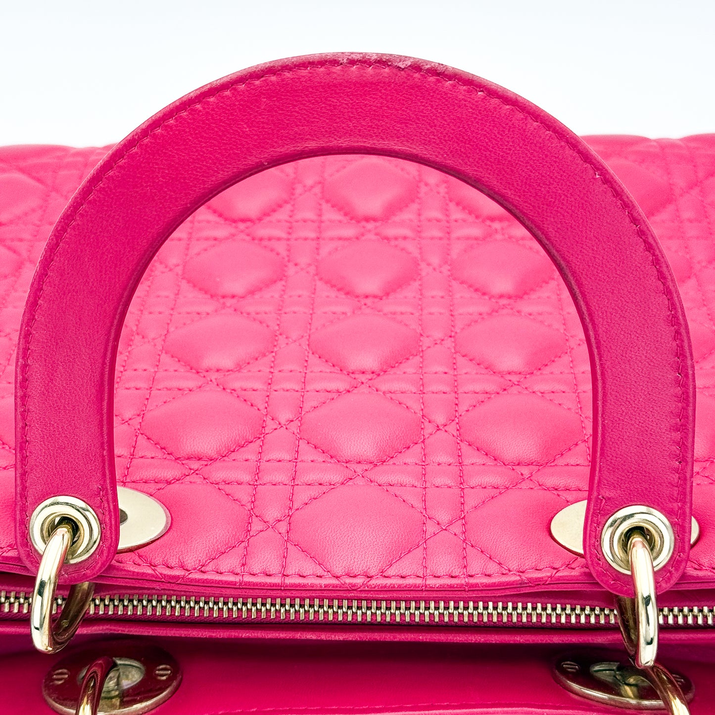 Lady Dior Large Quilted Leather Tote