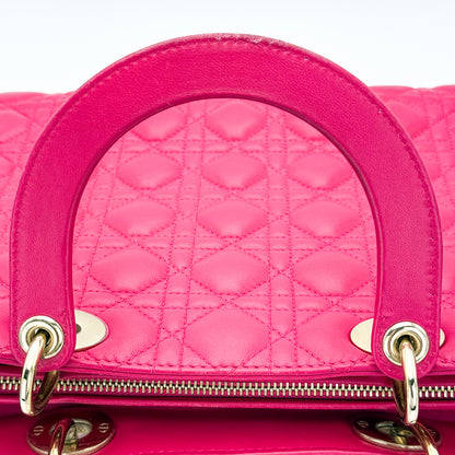 Lady Dior Large Quilted Leather Tote
