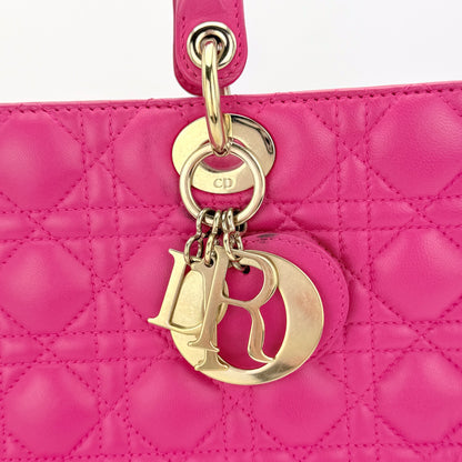 Lady Dior Large Quilted Leather Tote