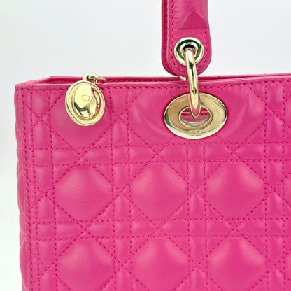 Lady Dior Large Quilted Leather Tote