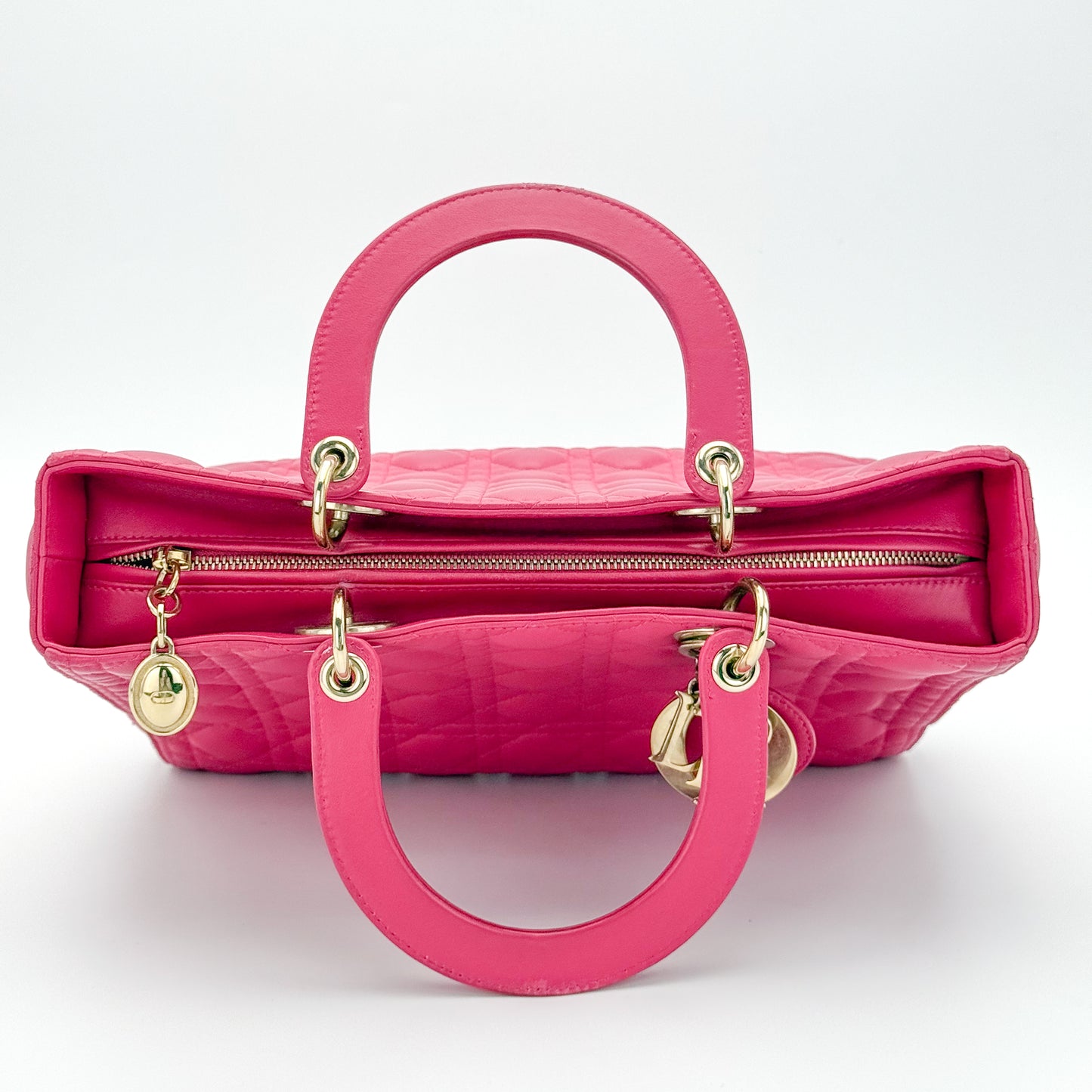 Lady Dior Large Quilted Leather Tote