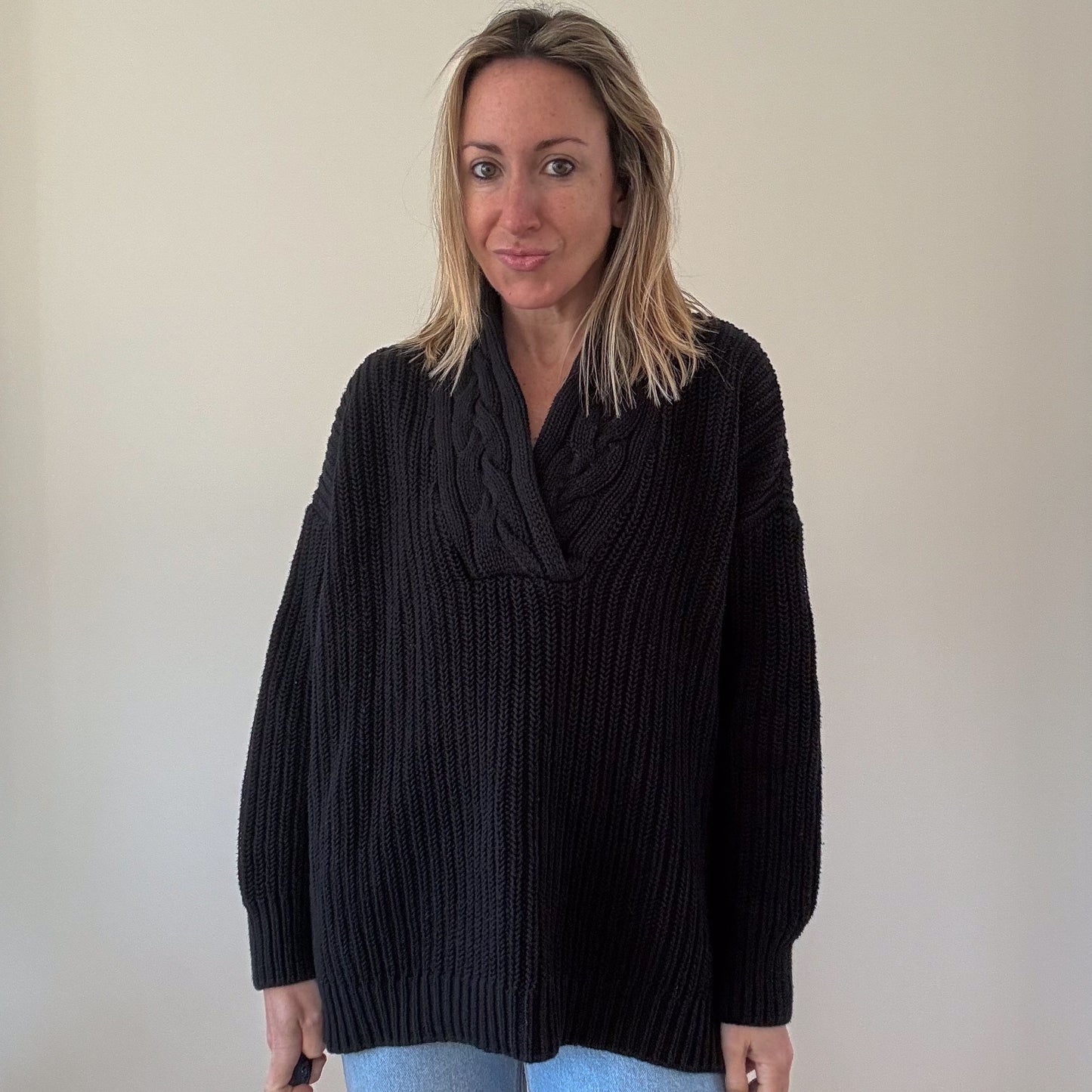 Lauren Ralph Lauren Shawl Neck Jumper - Size L