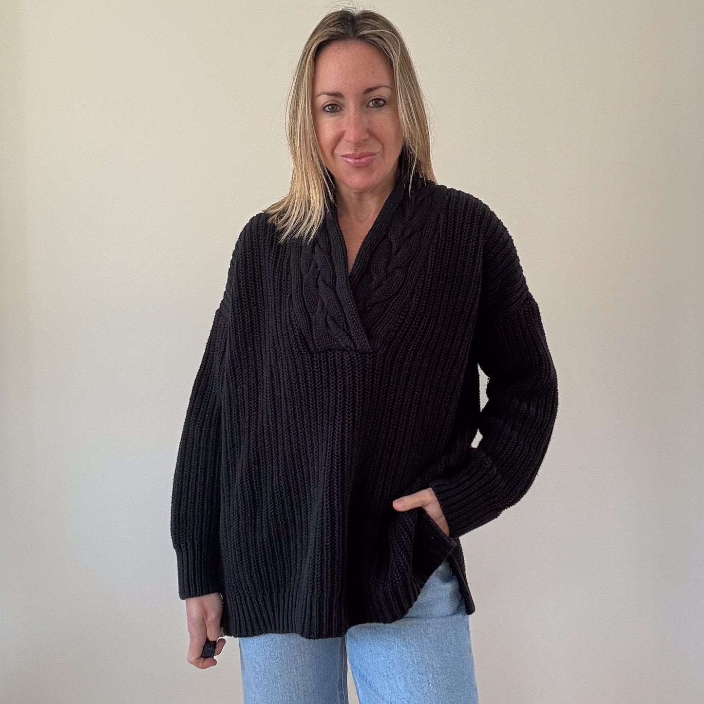 Lauren Ralph Lauren Shawl Neck Jumper - Size L