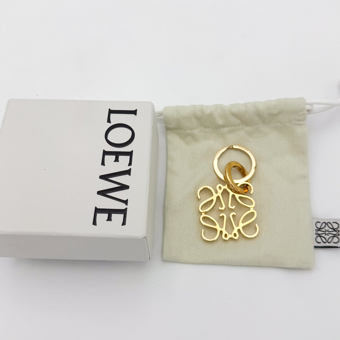 Loewe Anagram Gold-Tone Keyring