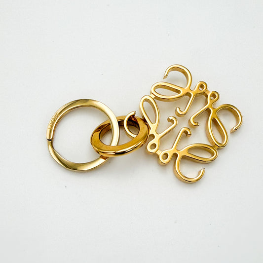 Loewe Anagram Gold-Tone Keyring