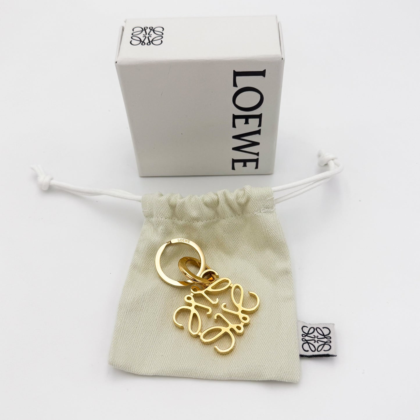 Loewe Anagram Gold-Tone Keyring