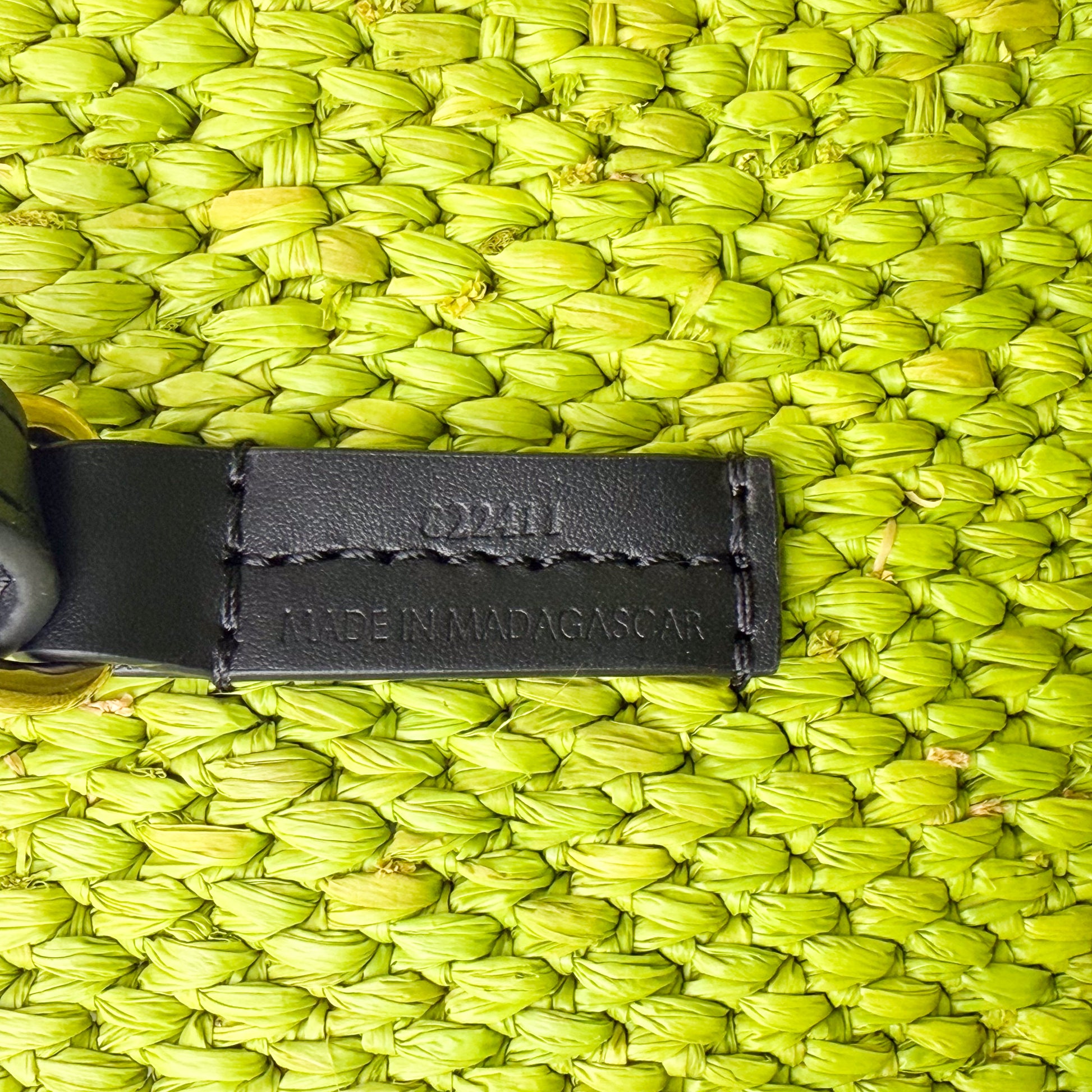 Loewe leather tab "Made in Madagascar" detail