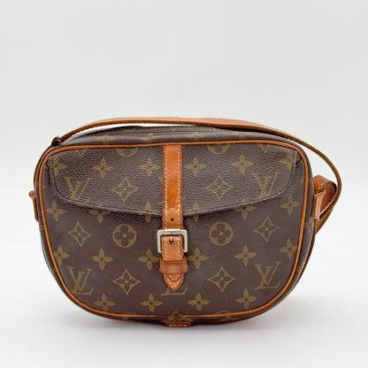 Vintage Louis Vuitton Jeune Fille PM monogram canvas crossbody bag front upright view
