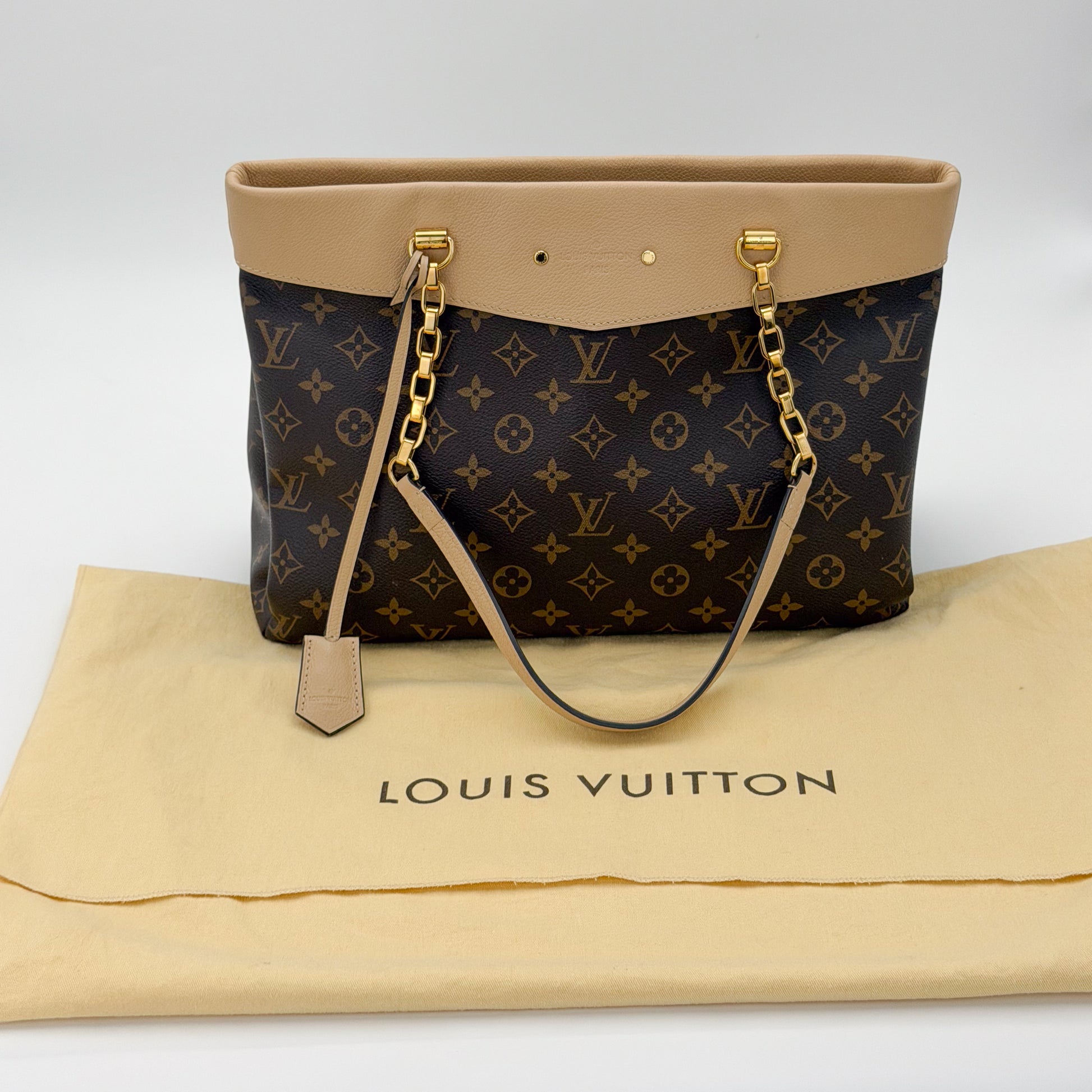 Louis Vuitton Pallas Shopper monogram tote with original Louis Vuitton dust bag