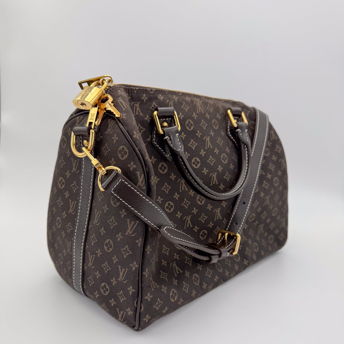 Louis Vuitton Idylle Fusain Speedy Bandouliere 30 Bag