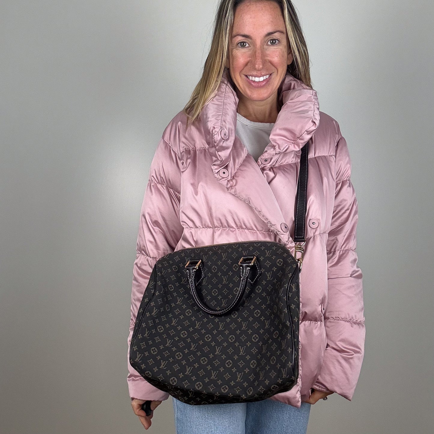 Louis Vuitton Idylle Fusain Speedy Bandouliere 30 Bag