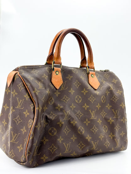 Louis Vuitton Speedy 30 Monogram Canvas Handbag