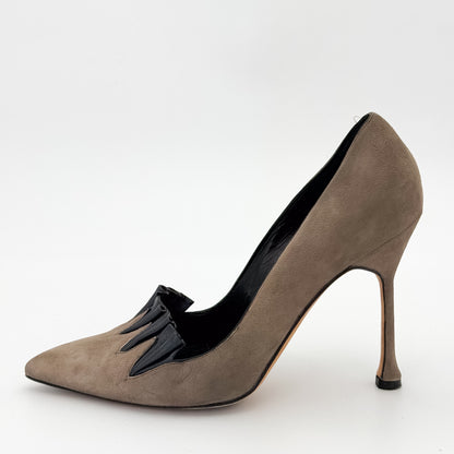 Manolo Blahnik Arletti Suede Pumps - Size 38