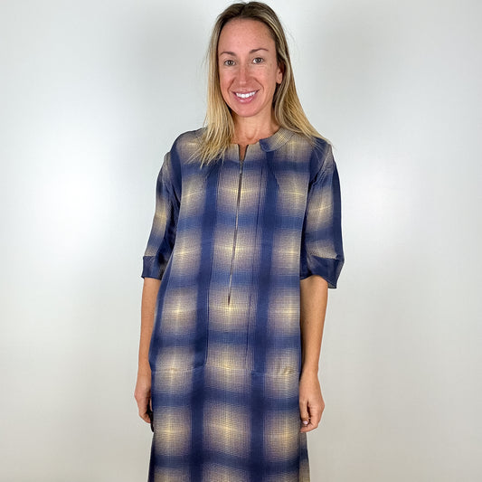 Marni Plaid Silk Blend Dress - Size 8