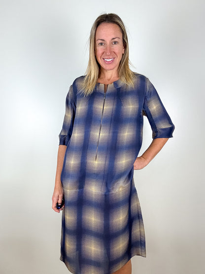 Marni Plaid Silk Blend Dress - Size 8