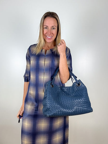 Marni Plaid Silk Blend Dress - Size 8