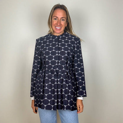 Marni Navy Polka Dot Jacquard Jacket - Size 38