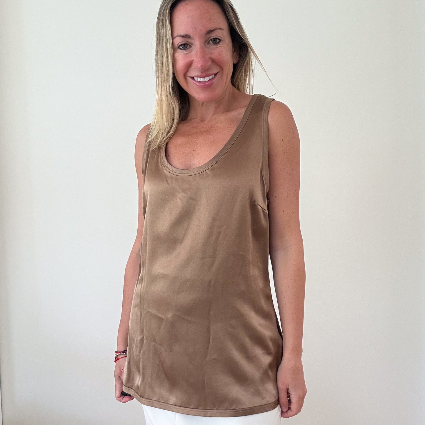 Max Mara Cesare Silk Tank Top - Size 12