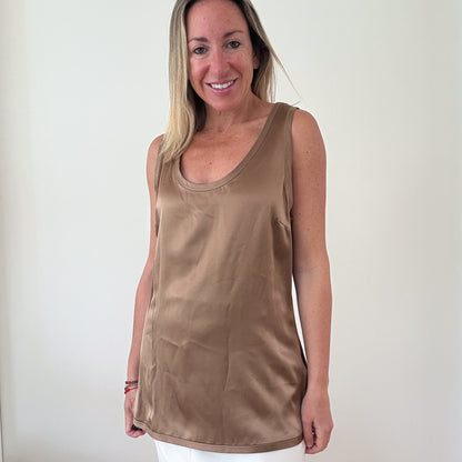 Max Mara Cesare Silk Tank Top - Size 12