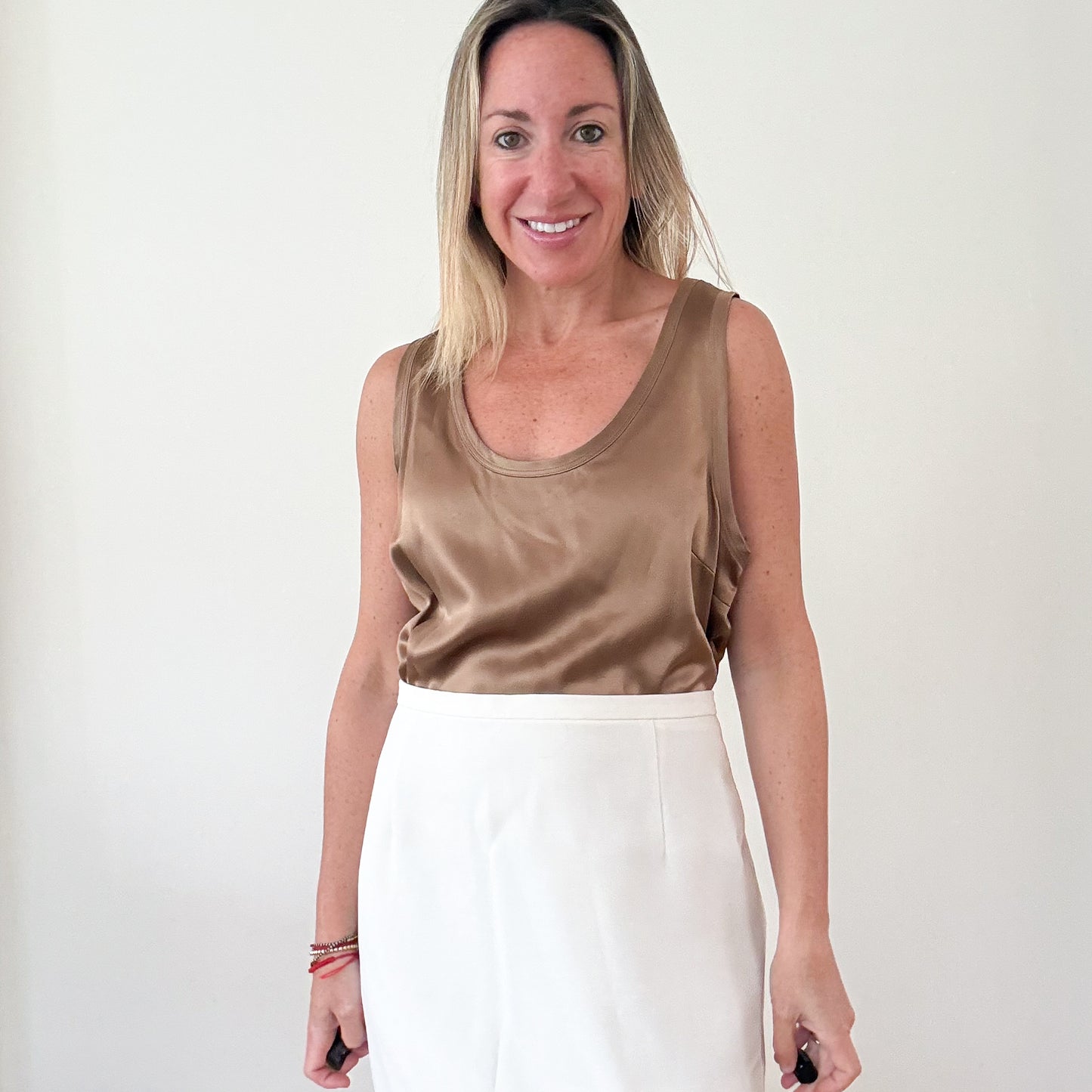 Max Mara Cesare Silk Tank Top - Size 12