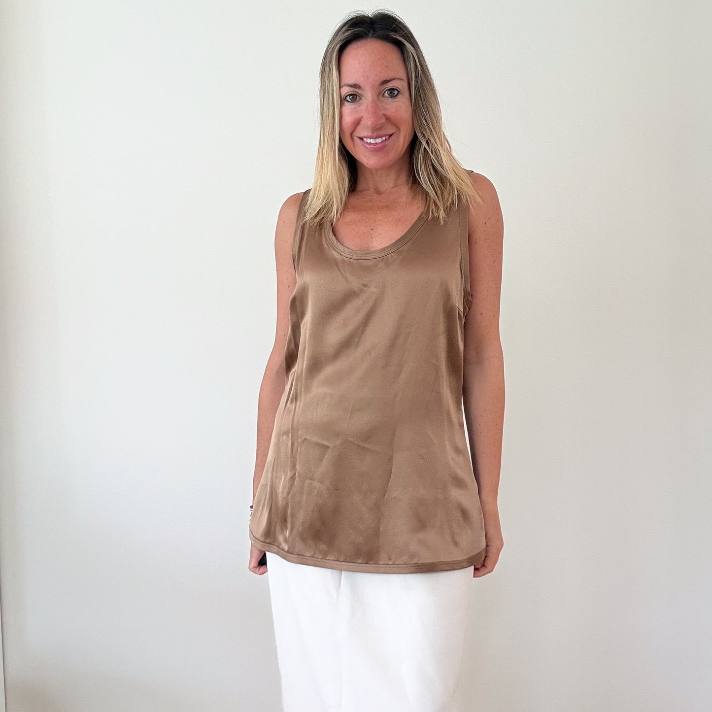 Max Mara Cesare Silk Tank Top - Size 12