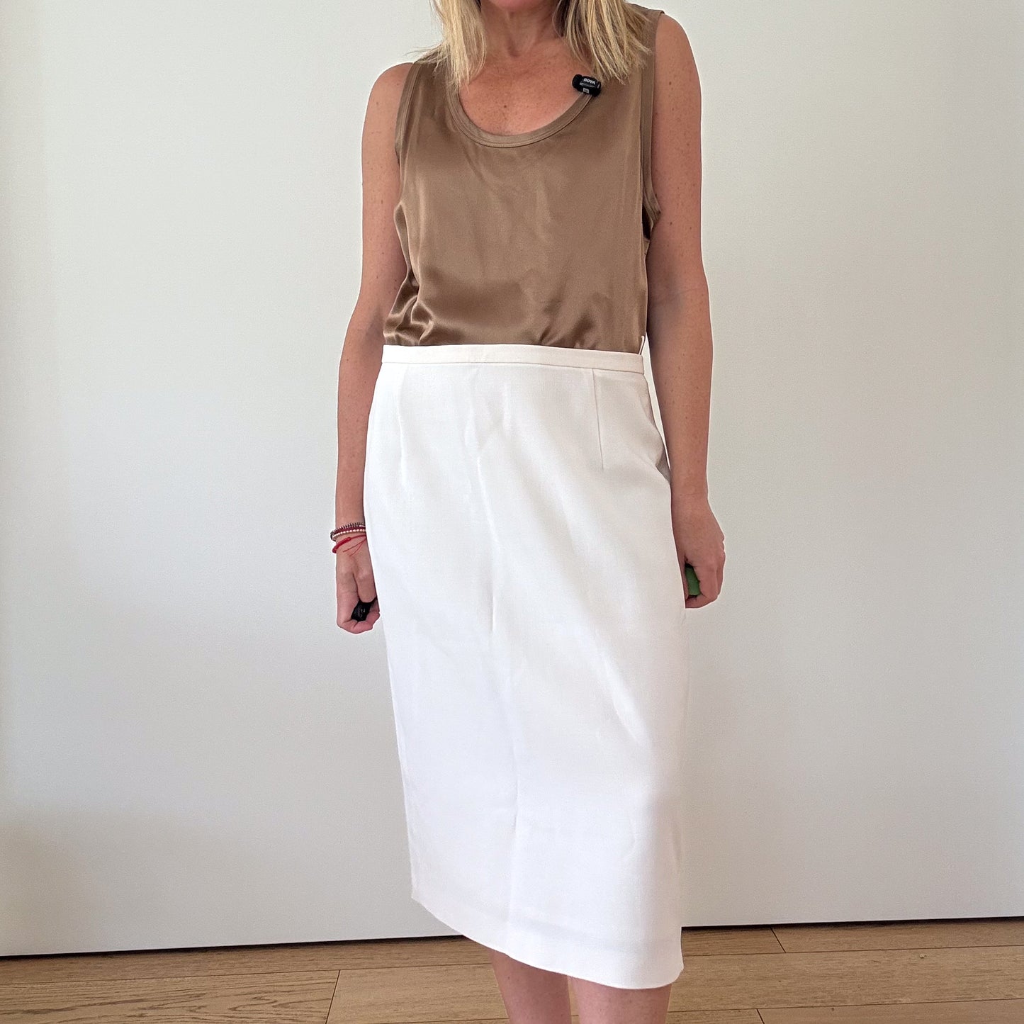 Max Mara Ecru Pencil Skirt - Size 12