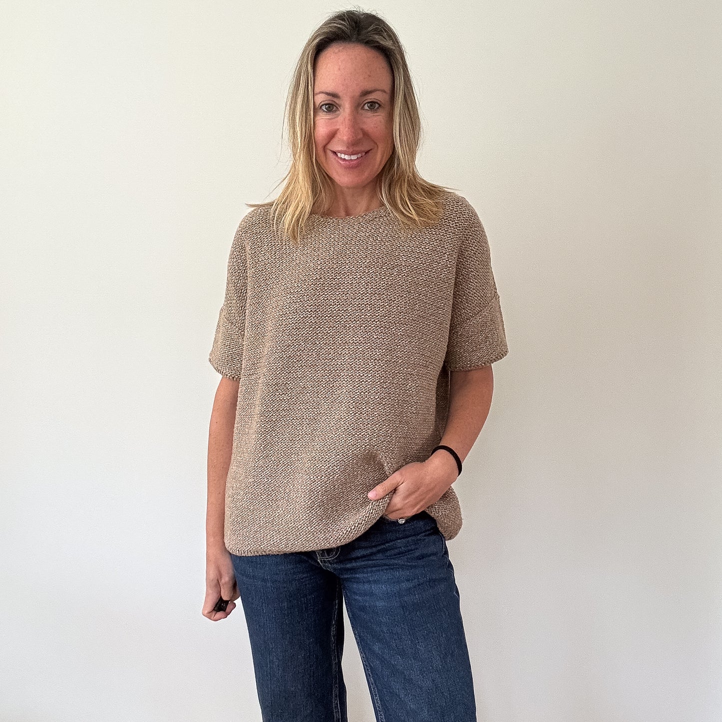 Max Mara Metallic Thread Textured Knit Sweater - Size S