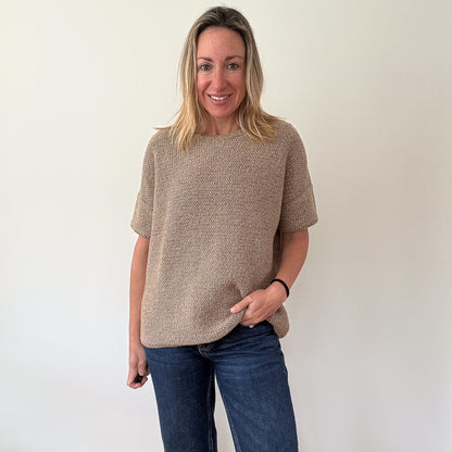 Max Mara Metallic Thread Textured Knit Sweater - Size S
