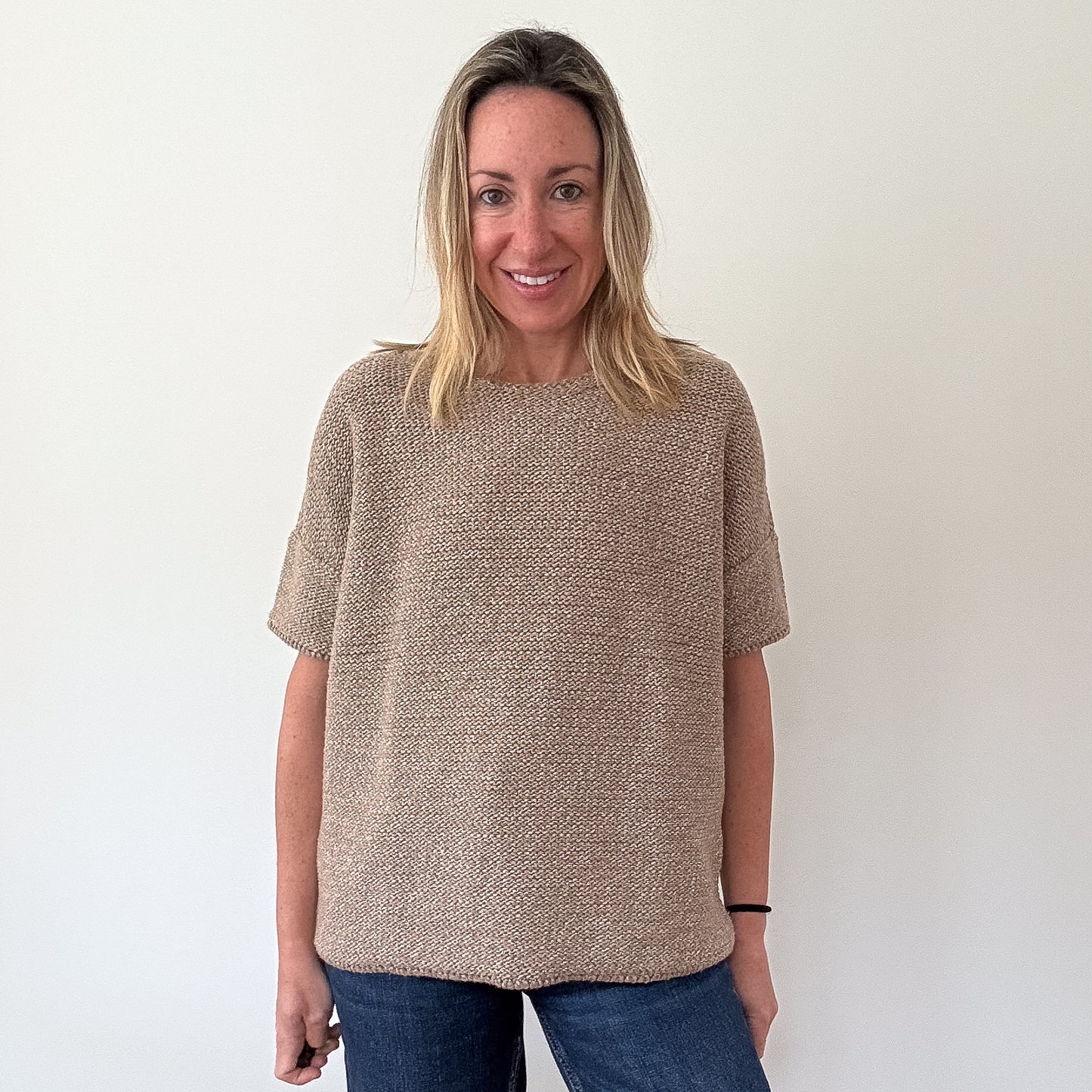 Max Mara Metallic Thread Textured Knit Sweater - Size S