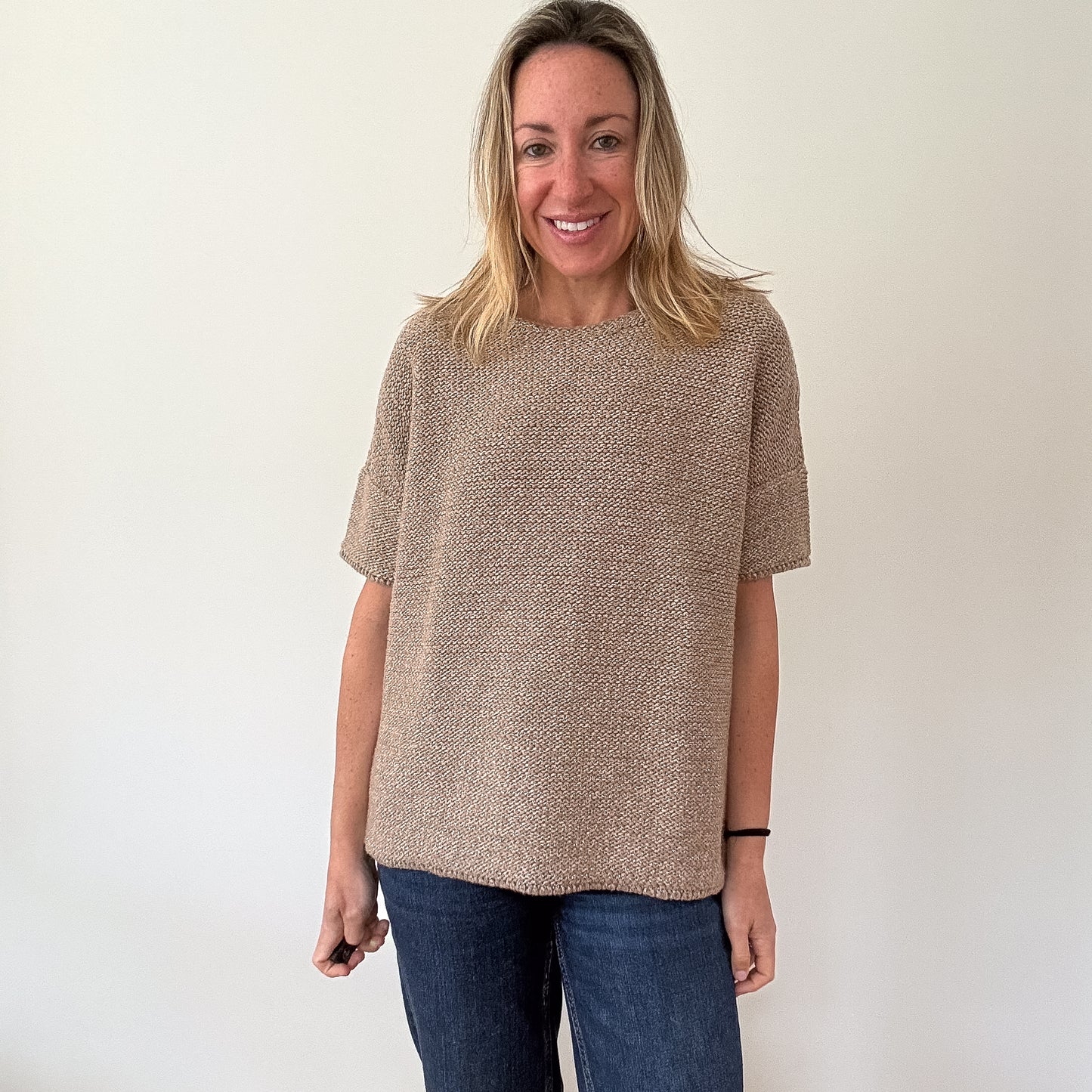 Max Mara Metallic Thread Textured Knit Sweater - Size S
