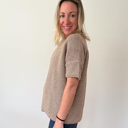 Max Mara Metallic Thread Textured Knit Sweater - Size S