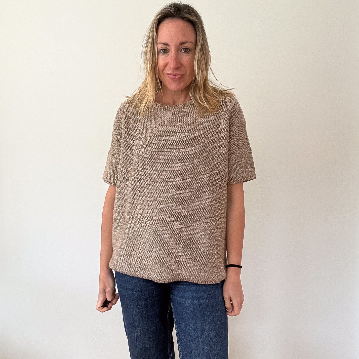 Max Mara Metallic Thread Textured Knit Sweater - Size S