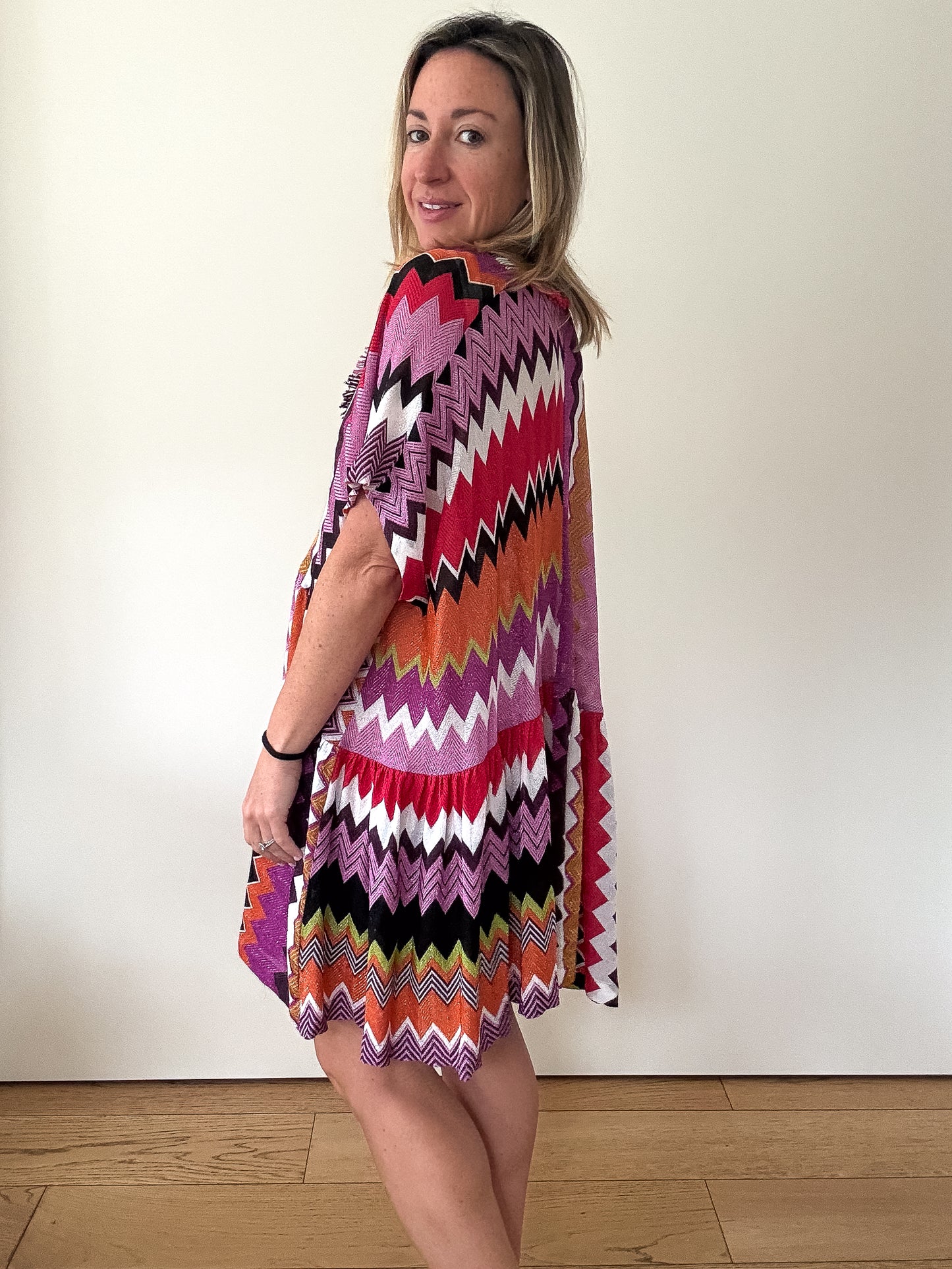 Missoni Mare Zigzag Knit Beach Cover Up Dress - Size S