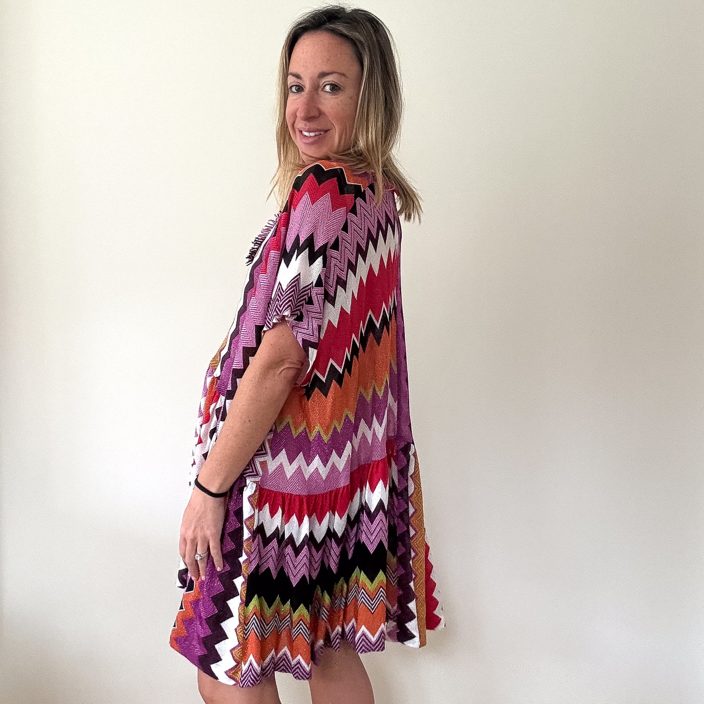 Missoni Mare Zigzag Knit Beach Cover Up Dress - Size S