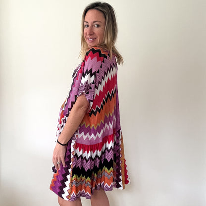Missoni Mare Zigzag Knit Beach Cover Up Dress - Size S