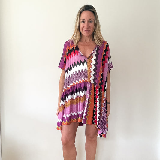 Missoni Mare Zigzag Knit Beach Cover Up Dress - Size S