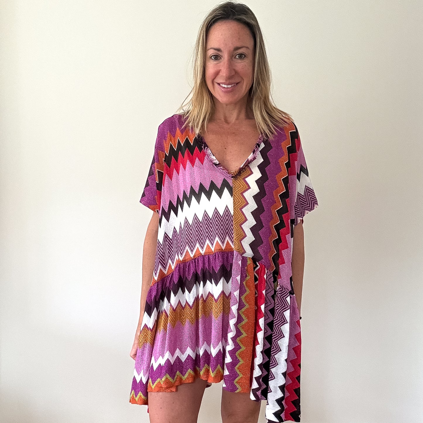 Missoni Mare Zigzag Knit Beach Cover Up Dress - Size S