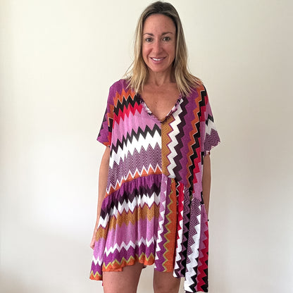 Missoni Mare Zigzag Knit Beach Cover Up Dress - Size S