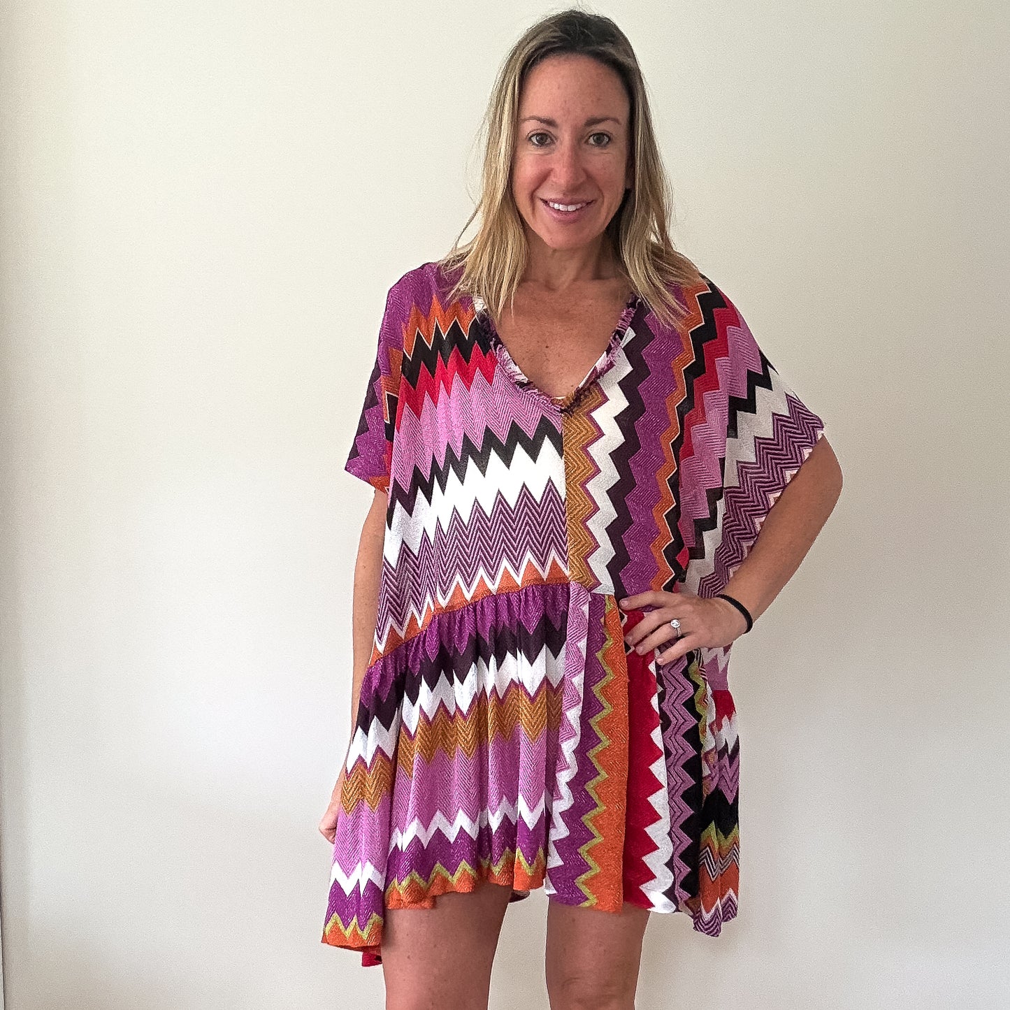 Missoni Mare Zigzag Knit Beach Cover Up Dress - Size S