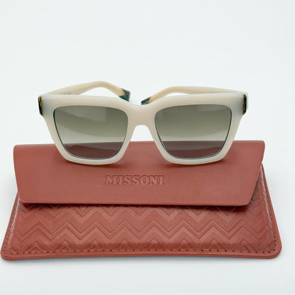 Missoni Oversized Square Sunglasses in Ivory