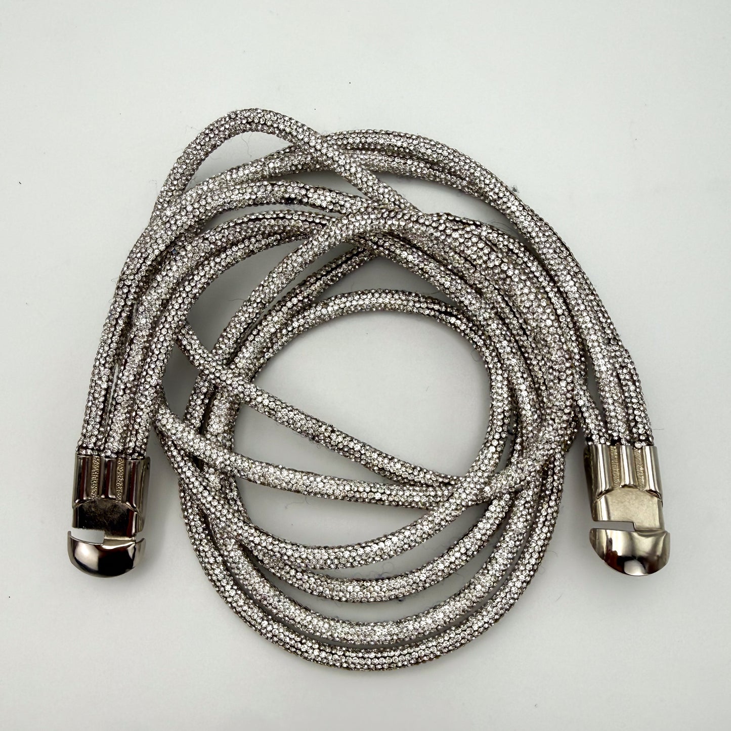 Nue Silver Sequin Rope Belt