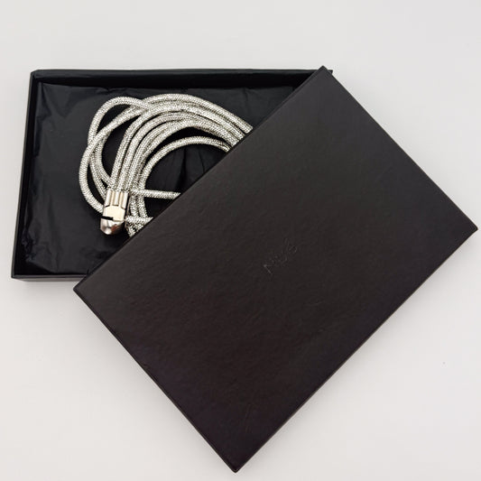 Nue Silver Sequin Rope Belt