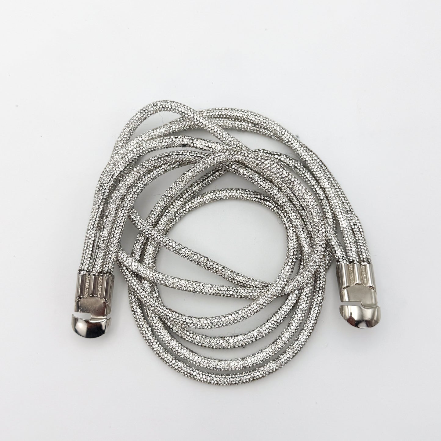 Nue Silver Sequin Rope Belt