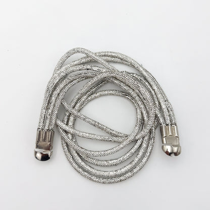 Nue Silver Sequin Rope Belt