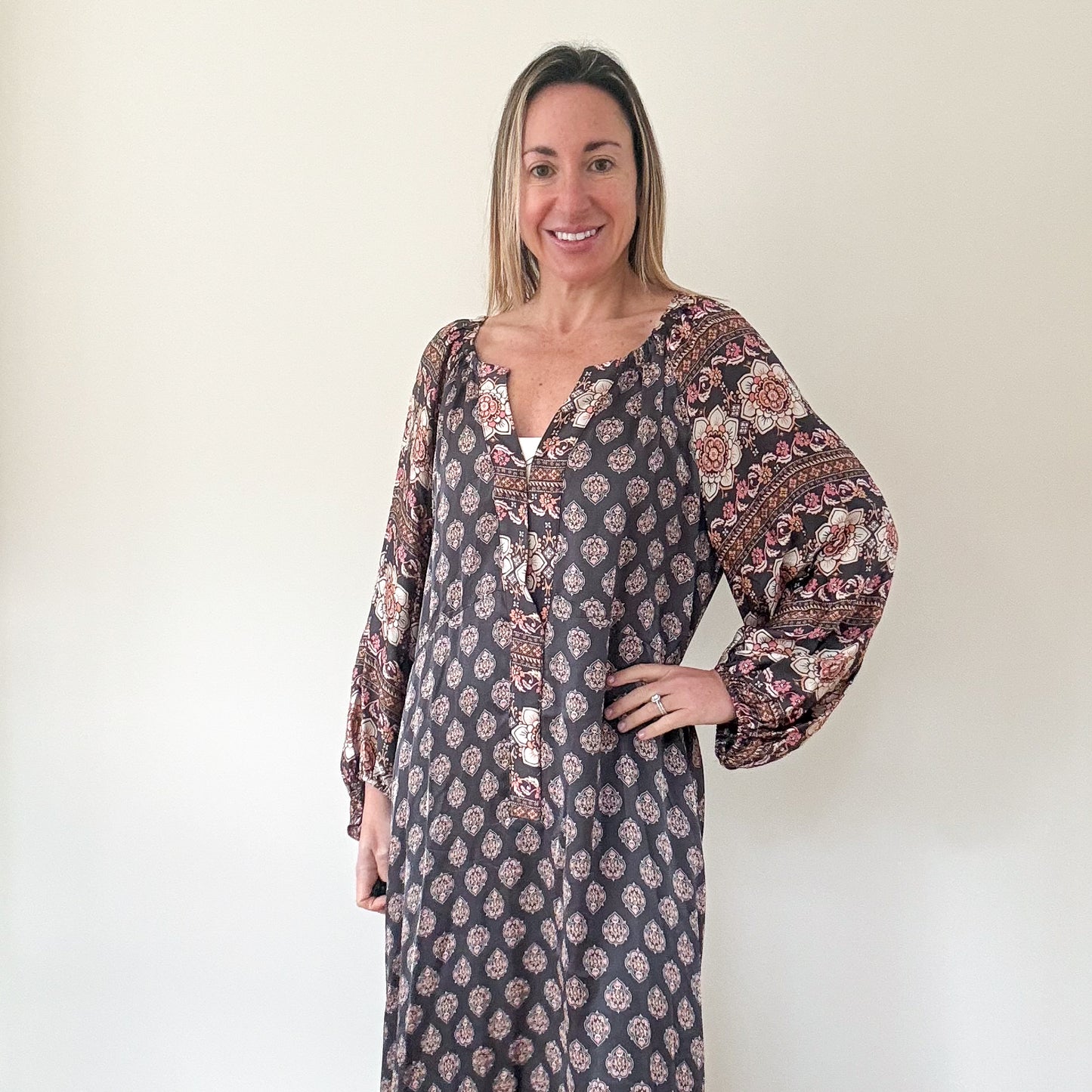 Odd Molly Black Printed Hayden Maxi - Size 3